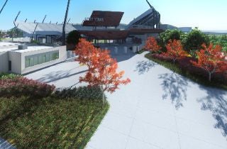 stadium exterior landscape rendering